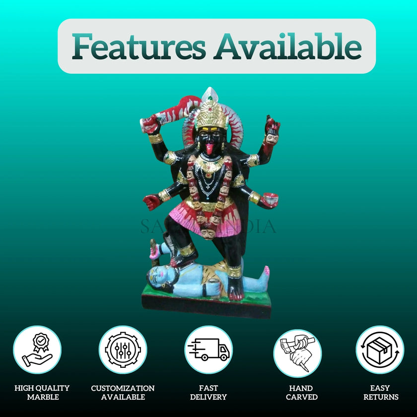 Black Marble Kali Mata idol placed in Home Temple