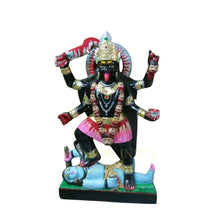 Black Marble Kali Mata Statue Handcrafted for Home Temple