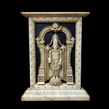 Handcrafted Black Marble Tirupati Balaji Statue for Home and Temple