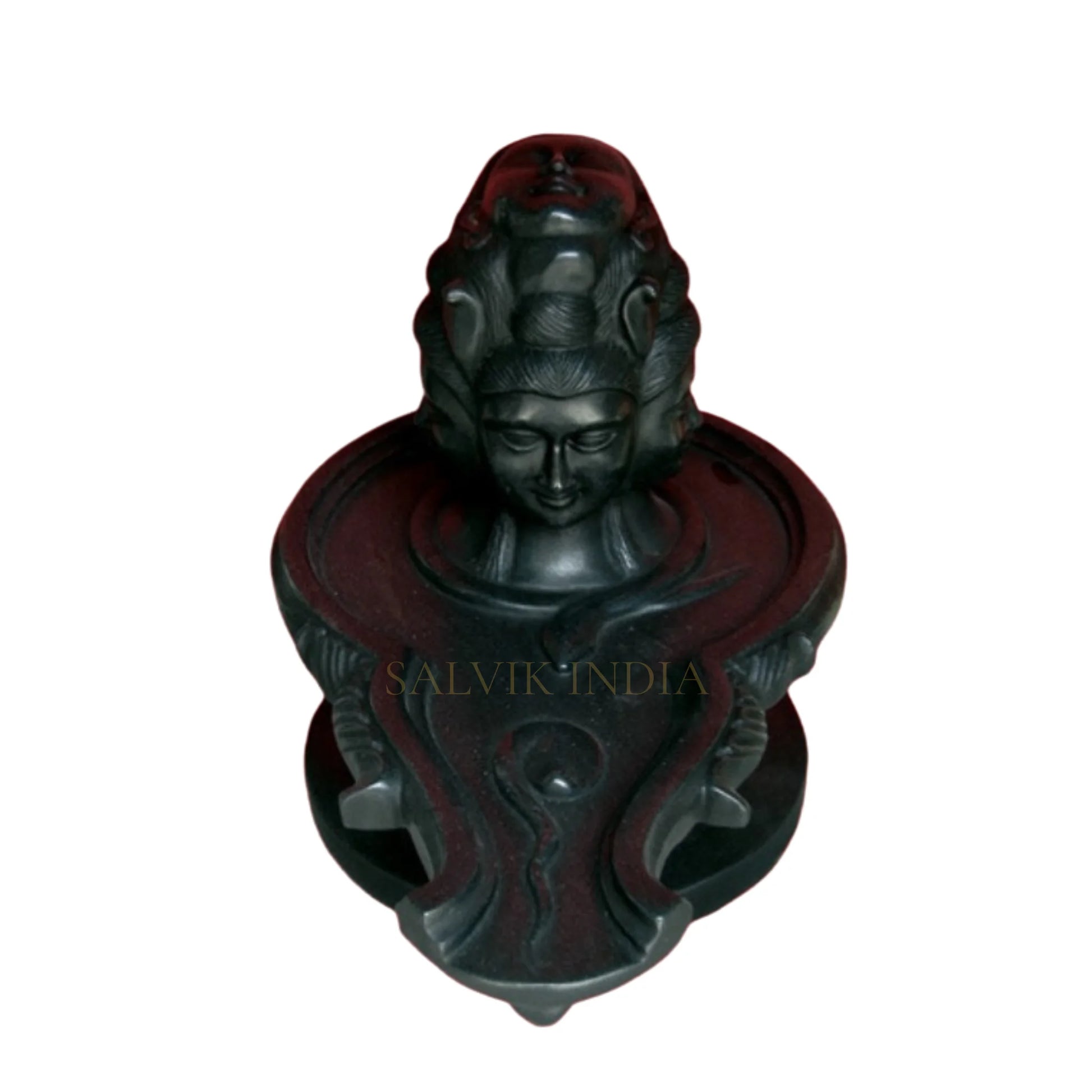 Black Stone Panchmukhi Shivling Statue for Home Temple