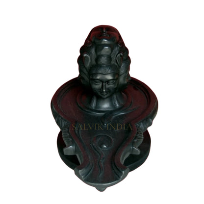 Black Stone Panchmukhi Shivling Statue for Home Temple