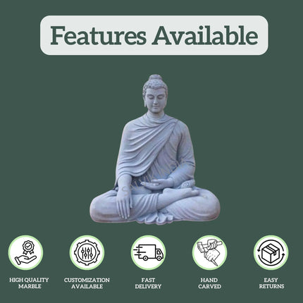 Buddha Marble Idol - Salvik | Marble Murti Manufacturers in India