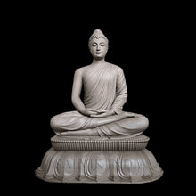 Buddha marble murti for home temple handcrafted from premium white marble
