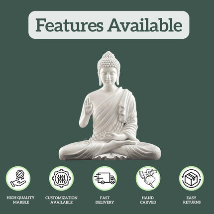 Buddha Marble Statue - Salvik | Marble Murti Manufacturers in India