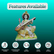 Buy Saraswati idol painted finish decorative temple statue