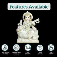 Buy Saraswati idol with premium carving and fine detailing