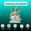 Buy Saraswati marble statue handcrafted for home temple