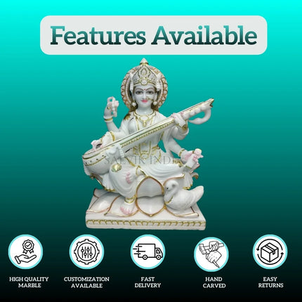 Buy premium Saraswati idol for temple and institutions