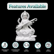 Buy Saraswati murti online white marble for pooja room