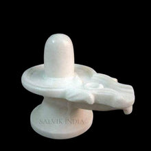 Buy white marble shivling handcrafted for home pooja and temple