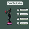 Iskcon Black Krishna Murti | Premium Marble Idol for Traditional Mandir Decor
