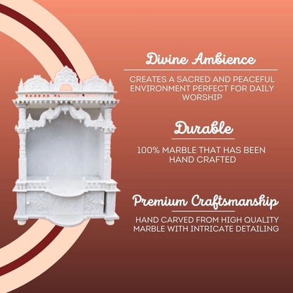 compact marble temple side design for apartment use