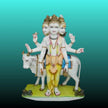 Dattatreya marble murti handcrafted in white marble
