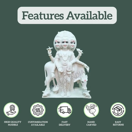 Dattatreya Marble Statue 2 Feet 1
