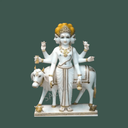 Dattatreya Marble Statue - Salvik | Marble Murti Manufacturers in India