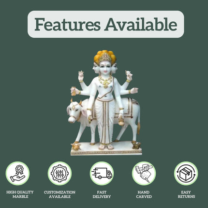 Dattatreya Marble Statue - Salvik | Marble Murti Manufacturers in India
