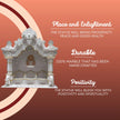Detailed designer marble mandir carving design with decorative temple elements