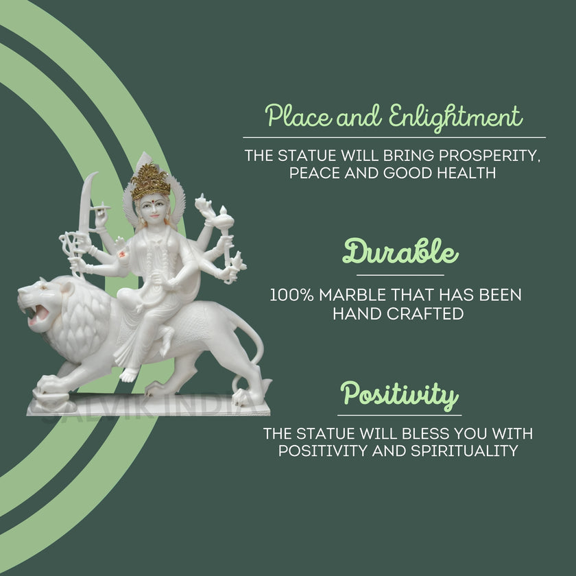 Buy online Durga Maa marble idol with safe delivery