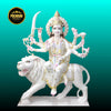 Durga marble murti for home temple handcrafted from premium white marble
