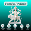 Front view of Durga marble murti for home temple worship