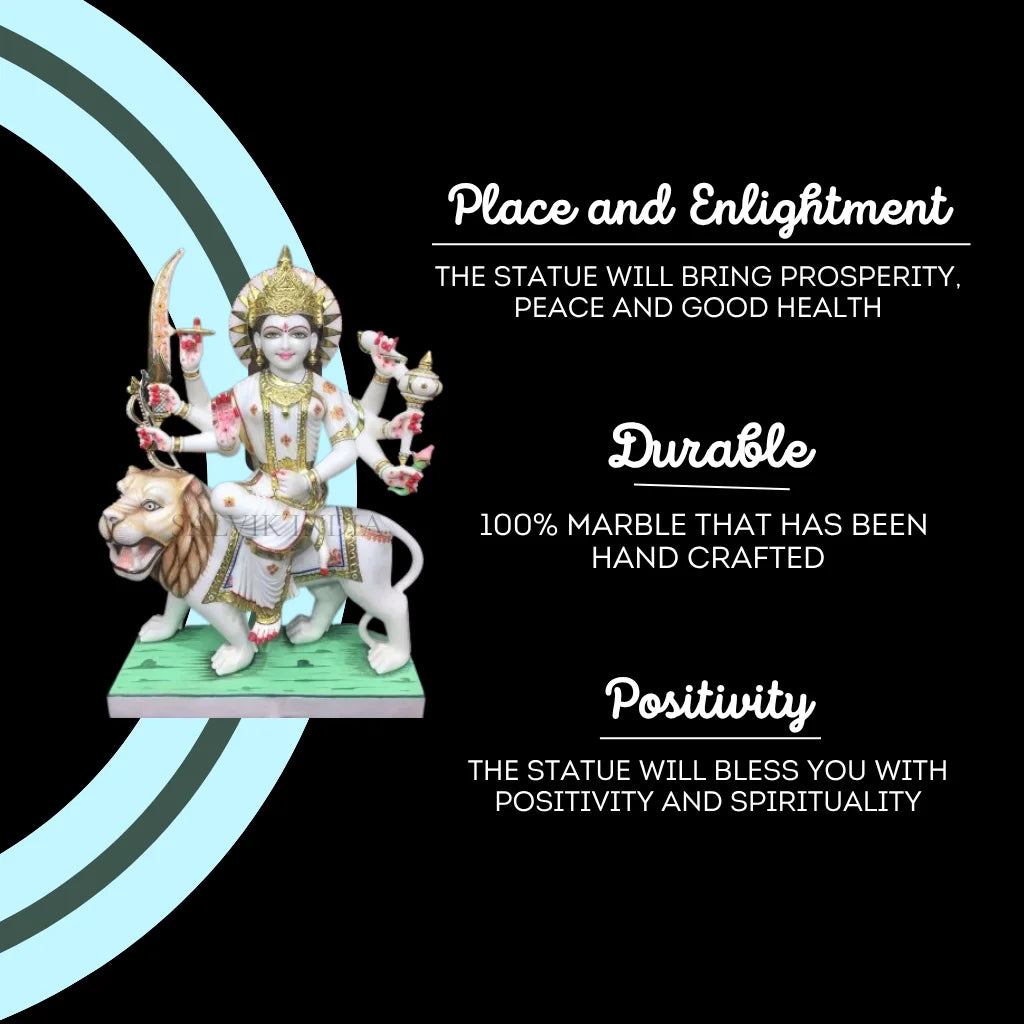 Makrana Marble Durga Maa Statue