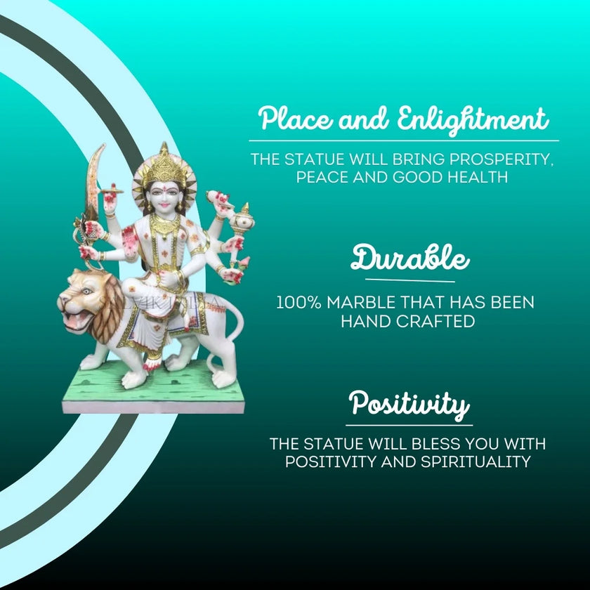 Makrana Marble Durga Maa Statue