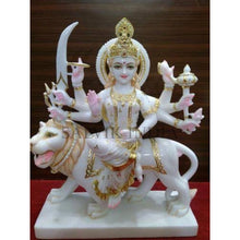 Durga Mata Marble Idol – Handcrafted Traditional Statue for Home