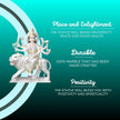 Durga marble murti close-up – fine facial detailing and artwork