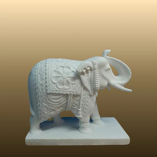 Elephant Statue for Home - Salvik | Marble Murti Manufacturers in India