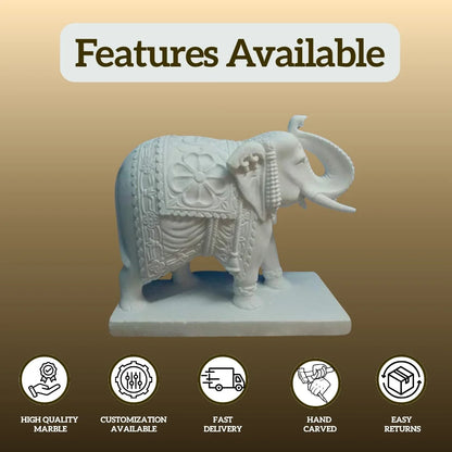 Elephant Statue for Home - Salvik | Marble Murti Manufacturers in India