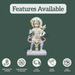 Hanuman Ji marble murti showing features like high quality marble, customization, hand carving, and fast delivery by Salvik India.