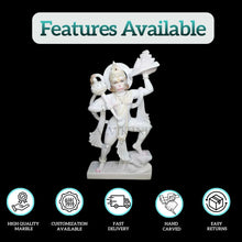 Features of Hanuman marble statue – high-quality Makrana marble, hand-carved, fast delivery, customization available