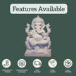Features of 18 Inch White Makrana Marble Ganesh Statue – Hand Carved, Fast Delivery, Customization by Salvik India
