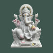 Ganesh Bhagwan Marble Murti – Handcrafted White Marble Ganesh Idol made in Jaipur by Salvik India