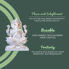 Handcrafted White Marble Ganesh Murti – durable, positive, and perfect for home temple or gifting.