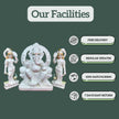 Marble Ganesh Ji statue with Salvik facilities – free delivery, safe packing, easy return