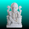 White Marble Ganesh Idol – Handcrafted Ganpati Statue for Temple and Home by Salvik India