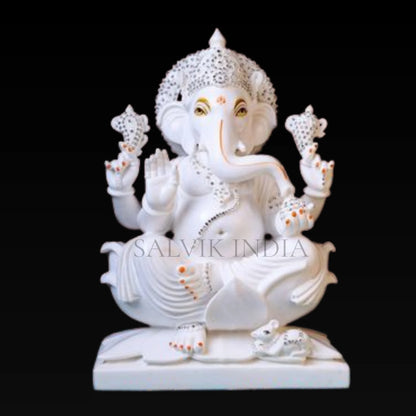 Ganesh Marble Idol Crafted from Premium Vietnam Marble