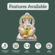 Marble Ganesh Moorti with Features – Hand-Carved Ganpati Statue, Fast Delivery & Easy Returns
