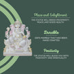 White Marble Ganesh Murti symbolizing peace, prosperity, and spirituality – handcrafted durable idol by Salvik India.