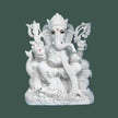 Ganpati Bappa Marble Murti – Handcrafted White Marble Ganesh Statue by Salvik India