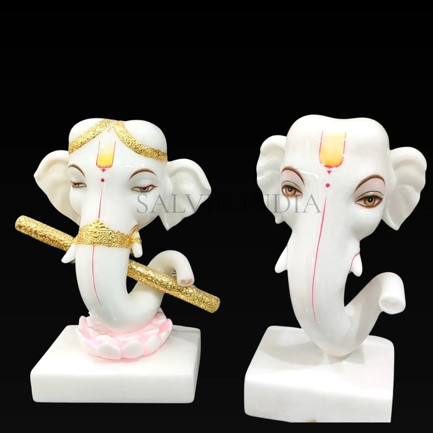 White Marble Ganpati Home Decor Idols – Handcrafted Ganesh Murti for Home and Temple