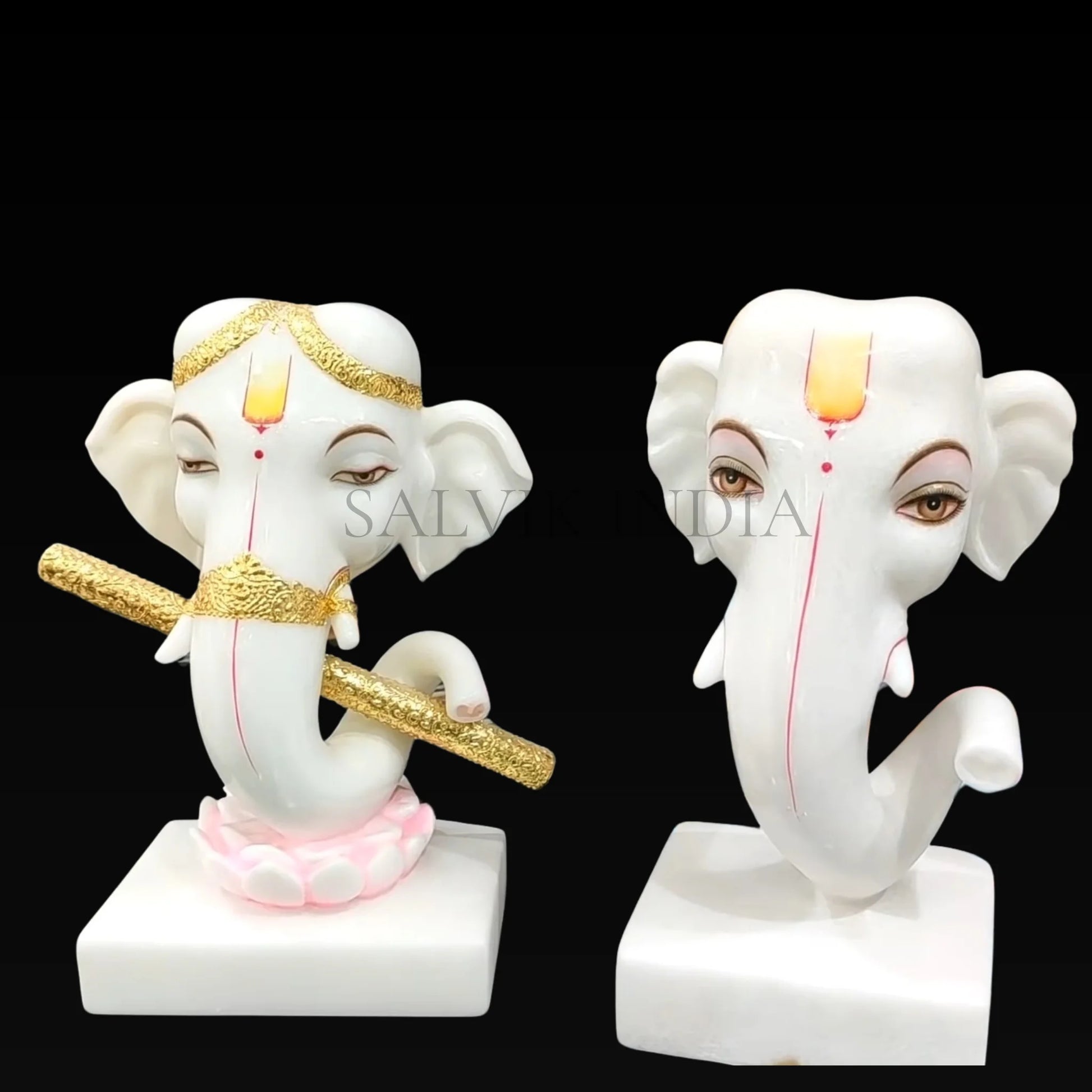White Marble Ganpati Home Decor Idols – Handcrafted Ganesh Murti for Home and Temple