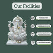Ganpati Marble Idol – Pure White Vietnam Marble Ganesh Ji Murti - Salvik | Marble Murti Manufacturers in India