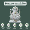 Ganpati Marble Idol – Pure White Vietnam Marble Ganesh Ji Murti - Salvik | Marble Murti Manufacturers in India
