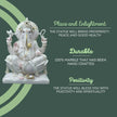 Ganpati Marble Idol – Pure White Vietnam Marble Ganesh Ji Murti - Salvik | Marble Murti Manufacturers in India