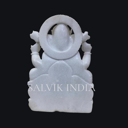 Ganpati marble murti back view