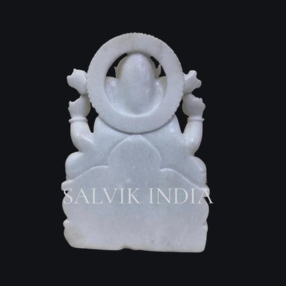 Ganpati marble murti back view