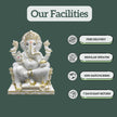 Ganpati Marble Murti – Pure White Handcrafted Ganesh Marble Statue - Salvik | Marble Murti Manufacturers in India