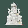 Ganpati Marble Statue – Hand Carved Vietnam Marble White Ganesh Ji Idol - Salvik | Marble Murti Manufacturers in India